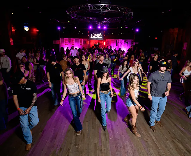 crowd on dancefloor