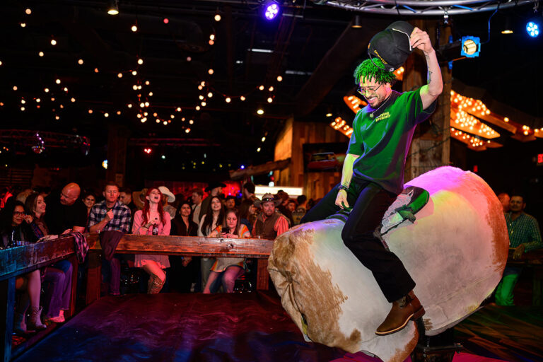 src customer on mechanical bull
